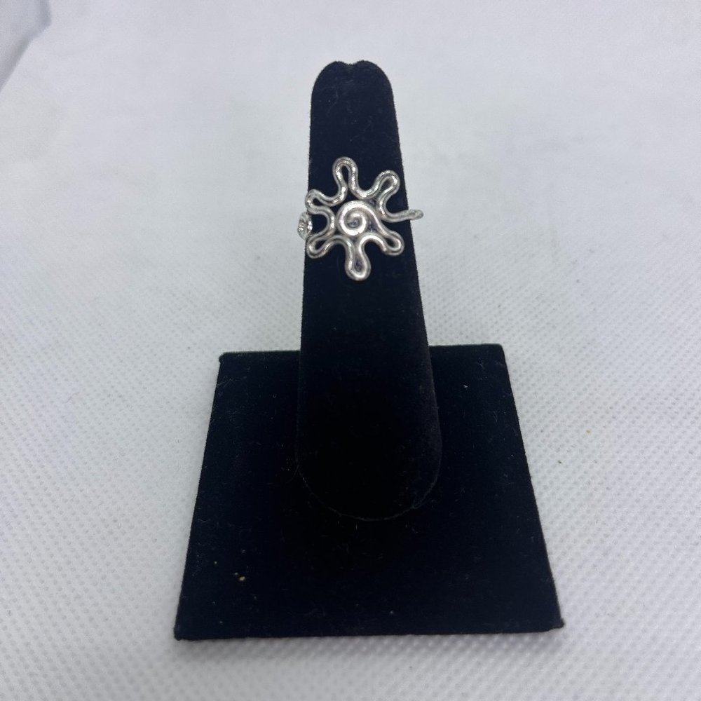 Silver Plated Flower Ring